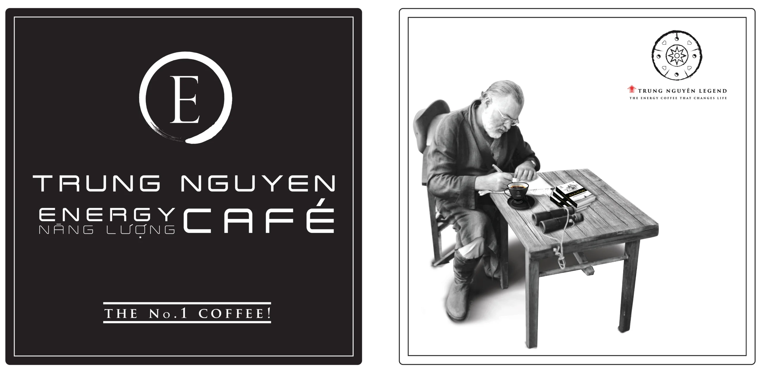 TNECLOGO_0007 Trung Nguyen E-Coffee logo and image depicting the founder, showcasing the brand's heritage and commitment